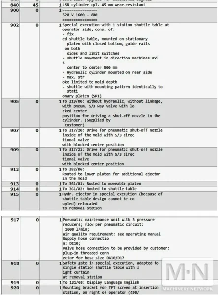 176 TON 10.3 OZ ARBURG MODEL 520V-1600-800 VERTICAL CLAMP SILICONE LIM MACHINE MFG 2014 * LOW HOURS *
