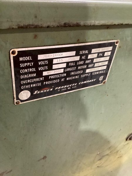 SUNNEN MBB 1600K PRECISION HONING MACHINE USED