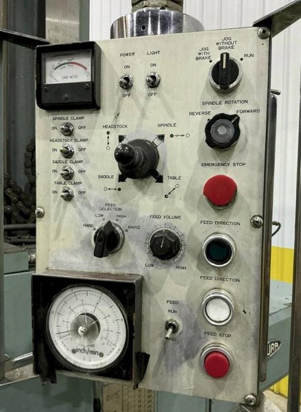4" NOMURA B-100WP TABLE-TYPE HORIZONTAL BORING MILL 50 TAPER 96" TRAVEL. STOCK # 0543926
