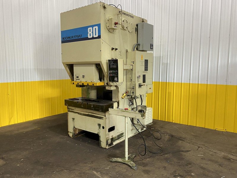 80 TON KOMATSU MODEL #OBP80 OBS GAP FRAME STAMPING PRESS, 3" STROKE: STOCK #18758