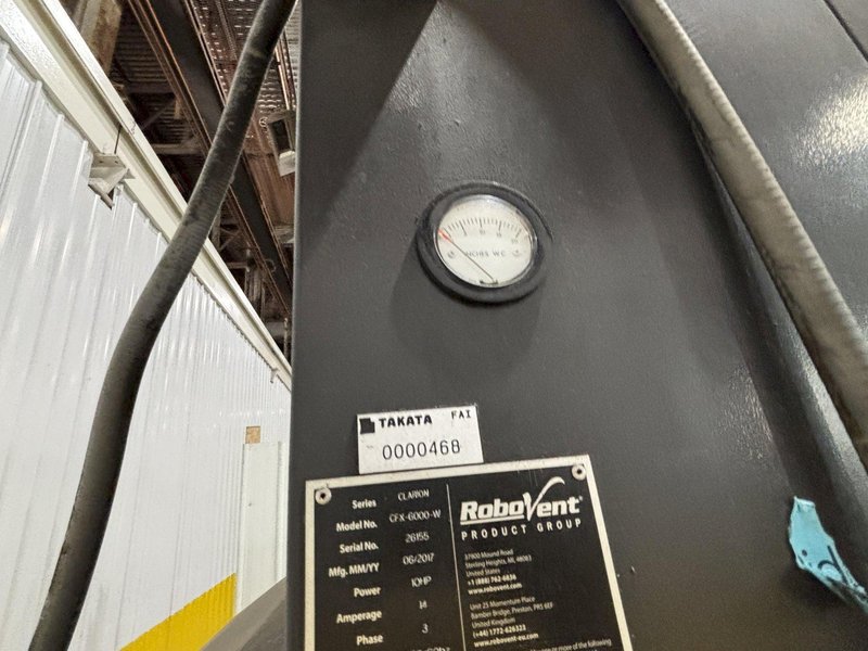 6,000 CFM x 10 HP ROBOVENT MODEL #CFX-6000-W VENTILATION DUST COLLECTOR / MIST COLLECTOR: STOCK #23439