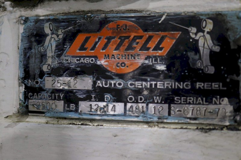 2500 LBS X 12&quot; LITTELL MODEL #25-12 COIL REEL: STOCK #73732
