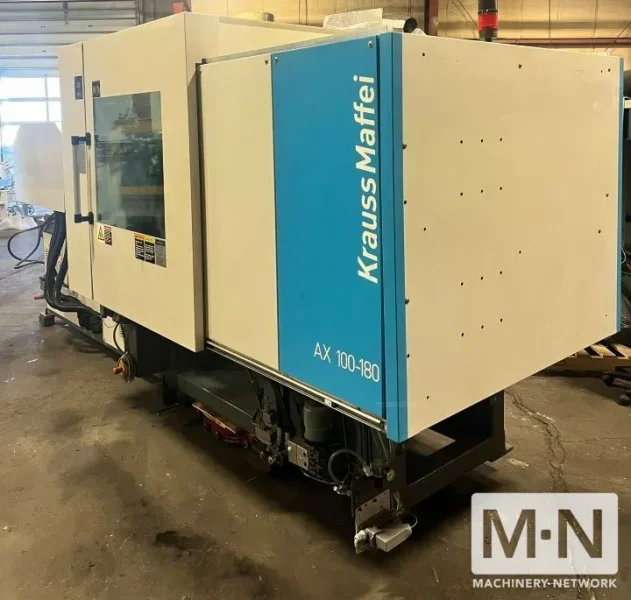110 TON 3.7 OZ KRAUSS MAFFEI MODEL 100-180AX ELECTRIC INJECTION MOLDING MACHINE MFG 2011 SERIAL # 61015143
