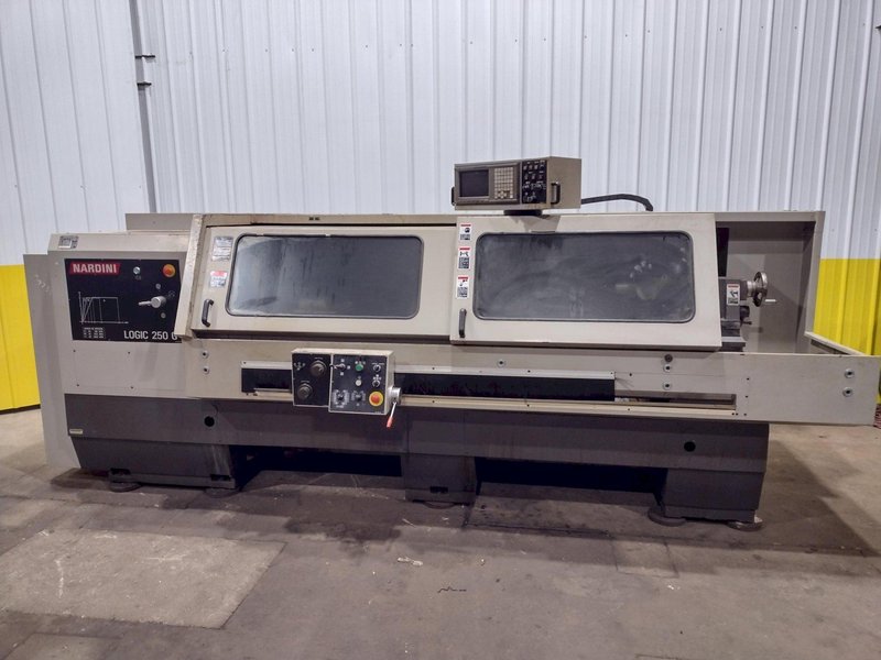 20" X 80" NARDINI MODEL LOGIC 250G CNC FLAT BED LATHE TURNING CENTER, 3.125" HOLE: STOCK #19739