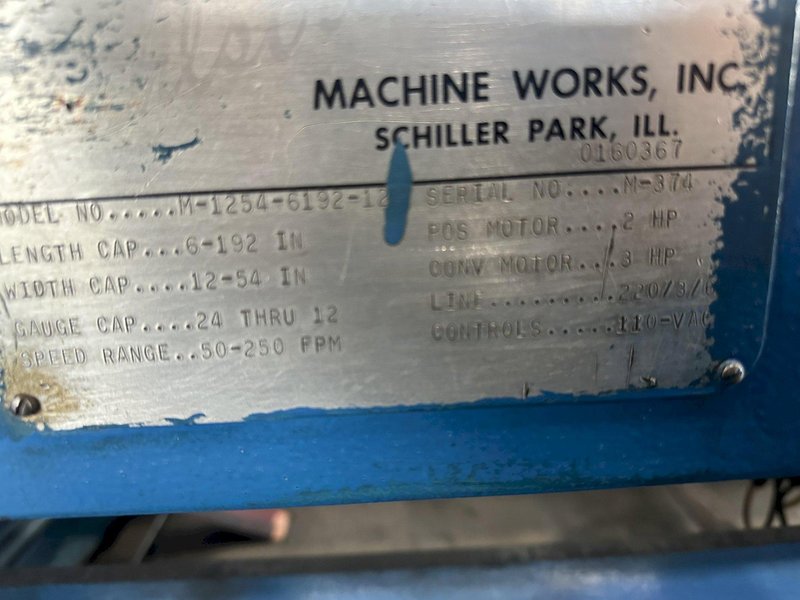 54" X 192" DAHLSTROM M-1254-6192-12 STACKER SYSTEM. STOCK # 0467524