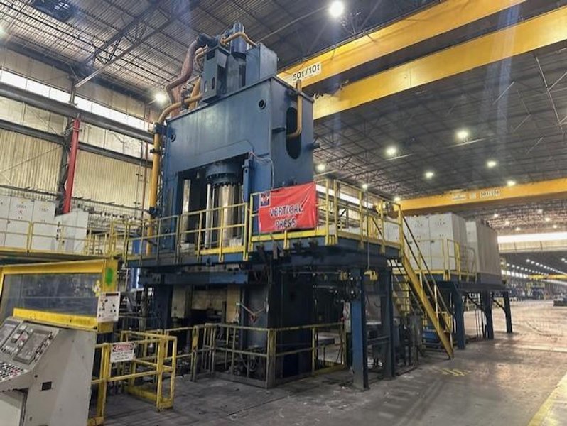 7,000 TON SCHLOEMANN STAINLESS STEEL OIL HYDRAULIC EXTRUSION PRESS LINE