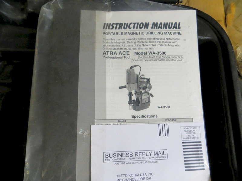 New NITTO KOHKI Portable Magnetic Base Drilling Machine, Model WA-3500