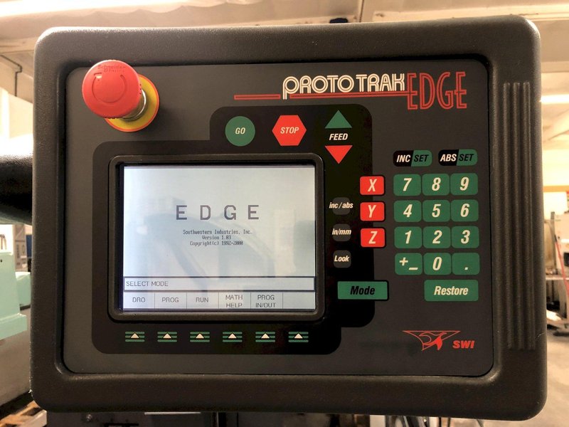 TRAK K3 EDGE 2 Axis CNC Knee Mill 2019 PROTO TRAK EDGE Control