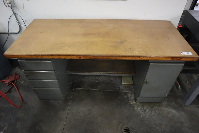 Equipto Work Bench, Wood Top, Cabinet Base, (4) Drawers, Lower Shelf- Auction Item