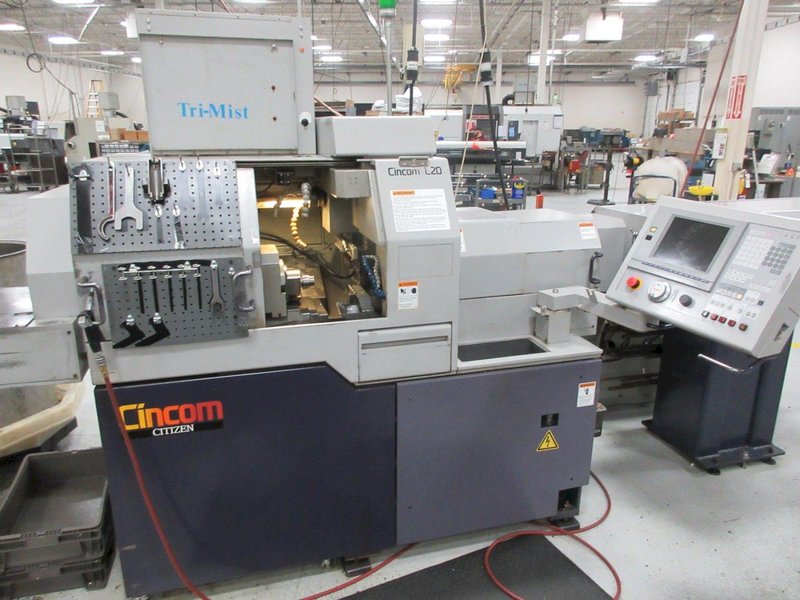 Citizen L20 Type VII CNC Swiss Screw Machine with Citizen CAV20L-iS 12' Magazine Barfeeder- Auction Item