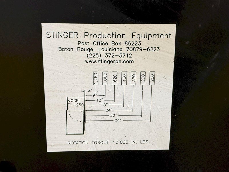 1,250 LB STINGER MODEL #P-1250 PIPE WELDING POSITIONER WITH 30" GRIPPER CHUCK: YOBRO #25216