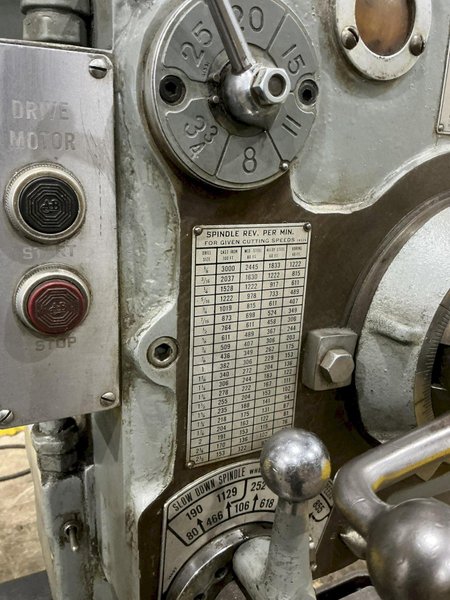 5' X 11" CARLTON MODEL #1A RADIAL ARM DRILL: YOBRO #25176