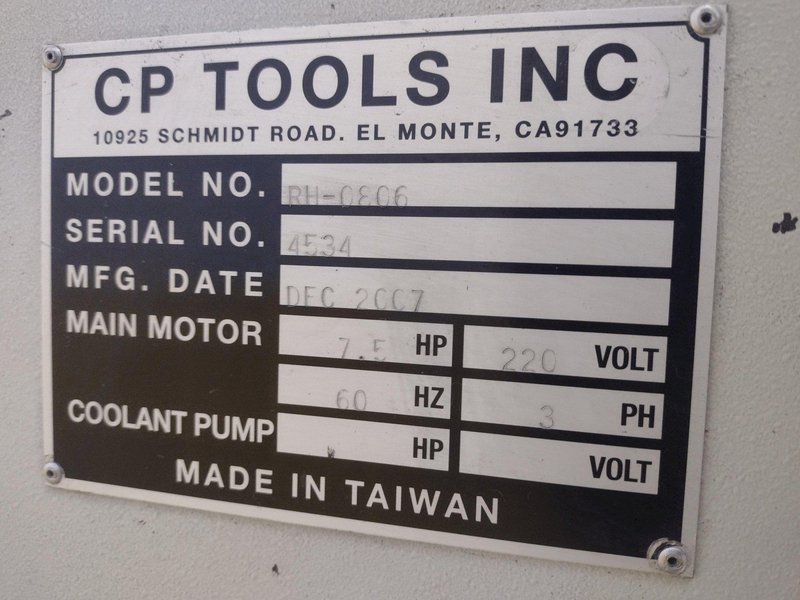 8' X 1/4" BIRMINGHAM MODEL #RH-0806 HYDRAULIC DOUBLE PINCH PLATE ROLL 2007: YOBRO #25022