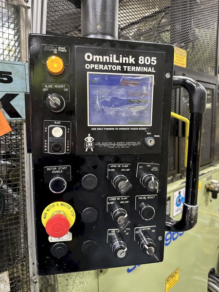 220 TON AIDA #NCI-200(2) PRESS LINE, COMPLETE WITH CWP SPACE-SAVER COIL FEED LINE: STOCK #22209