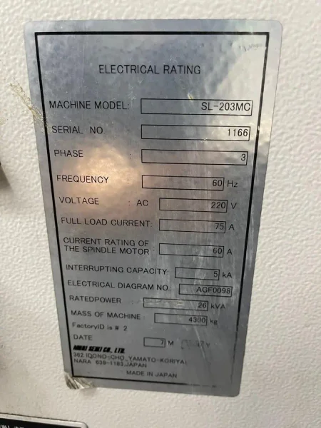 2000 MORI SEIKI SL-203MC | Lathes, CNC (3-Axis or More)