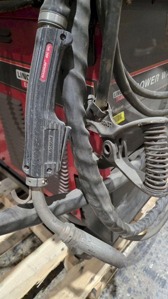 Lincoln Electric PowerWave 455M w/ Controls, Wire Feeder and Cooler USED