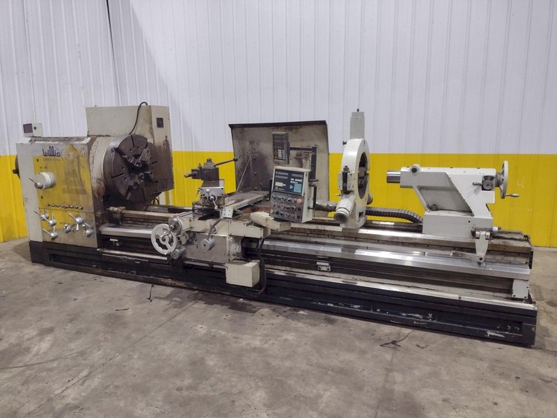 35" x 120" WILLIS MODEL #PK35 HOLLOW SPINDLE ENGINE LATHE 10" HOLE: YOBRO #24547