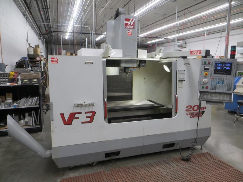 Haas VF-3 CNC Vertical Machining Center, Haas 32-Bit CNC Control, 20-Station Automatic Tool Changer, Programmable Coolant, USB- Auction Item