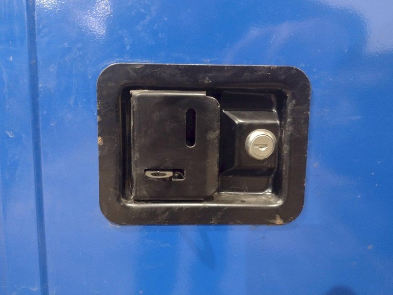 2 DOOR JUSTRITE HAZARDOUS MATERIALS STORAGE CABINET, 43” X 18” X 65” HIGH: YOBRO #24503