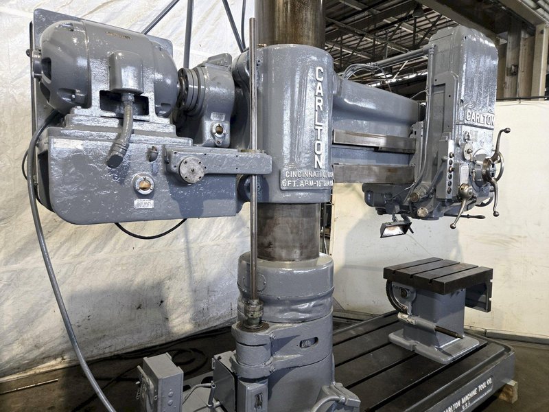 5' X 15" CARLTON MODEL 3A RADIAL ARM DRILL. STOCK # 0654126