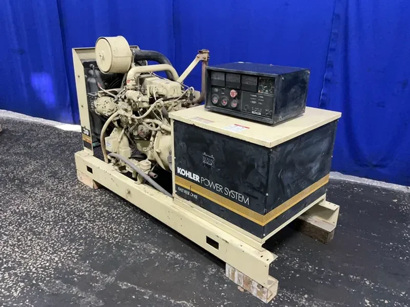 KOHLER 30 KW DIESEL GENERATOR   -  30RZ82