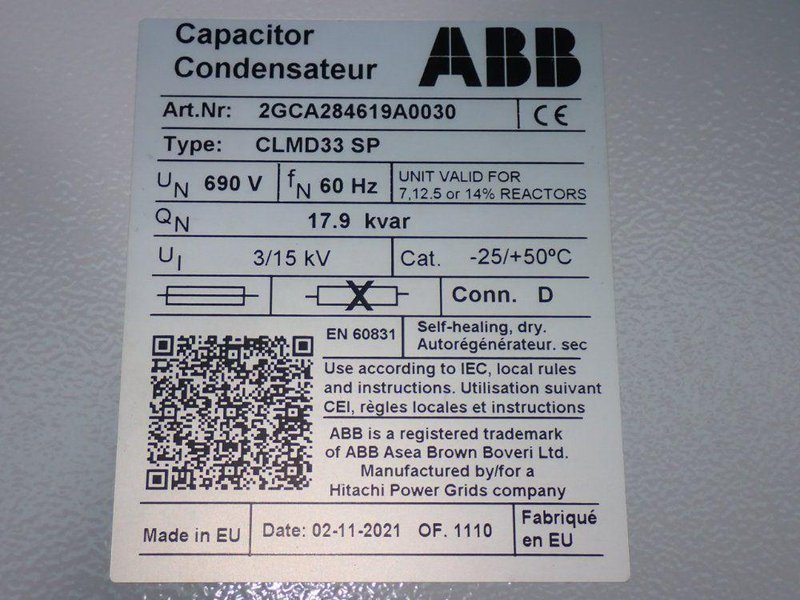 ABB CLMD33 SP CAPACITOR PAIRS  -  2GCA284619A0030