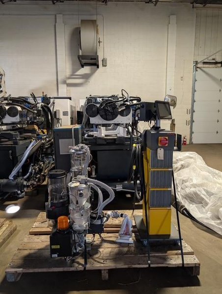 2024 Milacron Q Series 3 Injection Molding Machine | 315 Ton Servo Hydraulic | Husky Altanium Neo5  | Plastrac Blender