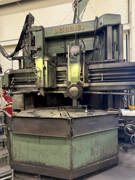 110&quot; DORRIES 3-HEAD VERTICAL TURRET LATHE VTL, 60&quot; PART HEIGHT: YOBRO #23904