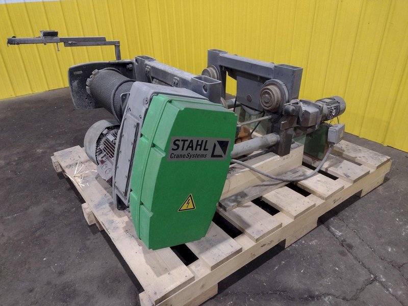 10 TON STAHL SINGLE-GIRDER OVERHEAD CRANE CABLE HOIST &amp; POWER TROLLEY: STOCK #19748