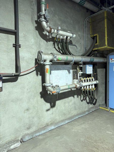2021 Inductotherm melt system with 2- traveling charge feeders with scales, Inductotherm type 3000 DT-2 ACF-2 3000 kw power supply rated at 300 h. s/n 21H-381478-246-11 interconnecting buss and cables, 2- 4metric steel shell furnaces with stands, hydraulic system , water system with twin 50hp pumps, 2021 Emsco model Hypro 25 stainless steel heat exchanger , related piping, controls, remote operators stand, related controls, lining pushout, Sonmez incoming power transformer type HTYAA3KH-326623 s/n 15729 rated at 3260-4025 KVA, 12,470 volt primary volts, 2x575 secondary volts, spare incoming transformer same as above s/n 15364