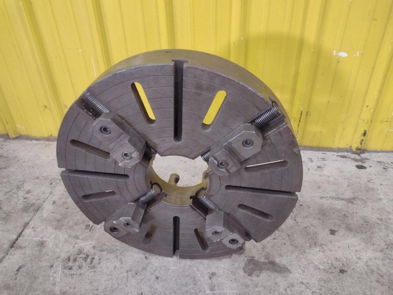 20" 4 JAW LATHE CHUCK WITH 5" HOLE &amp; D MOUNT BACK: YOBRO #25550
