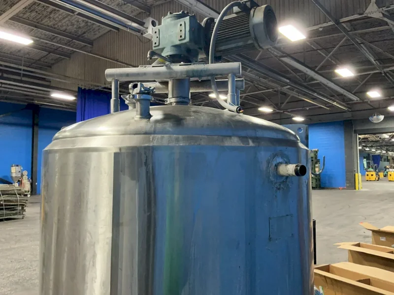 CHERRY-BURRELL CORP. APPROX. 374 GAL / 50” DIAMETER, 44” H STAINLESS STEEL PROCESSING TANK  -  3091