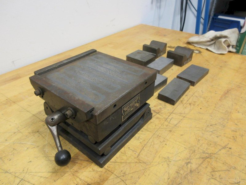 Magna-Sine Compound Angle 6" x 6" Manual Magnetic Grinding Fixture, with Assorted Magnetic V-Blocks and Standard Blocks- Auction Item