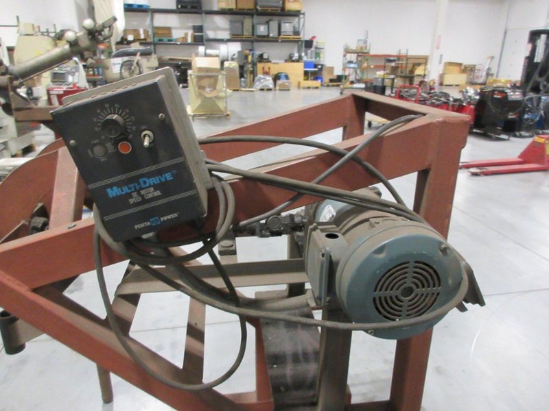 Motorized Rotary Oxy Acetylene Cutting Stand, with 9" 3-Jaw Chuck, Variable Speed Control, and Electric Motor Drive- Auction Item