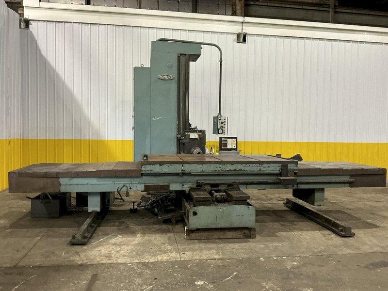 4" NOMURA MODEL #B-100WP TABLE TYPE HORIZONTAL BORING MILL 50 TAPER 96" TRAVEL: YOBRO #25193