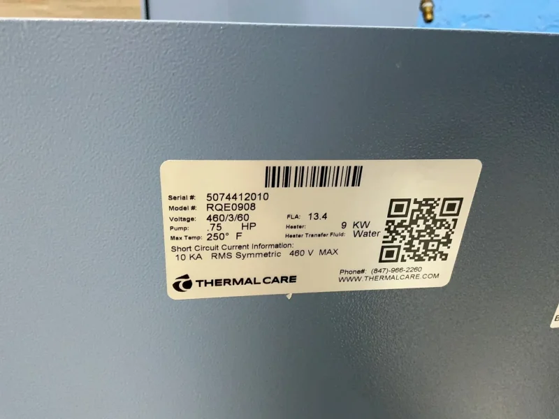 THERMAL CARE .75 HP TEMPERATURE CONTROL UNIT   -  RQE0908