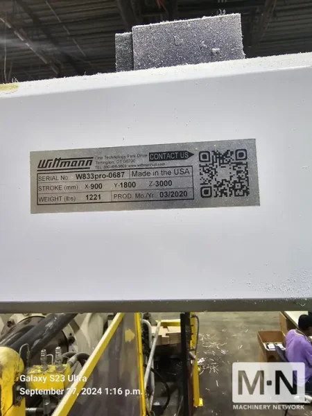 WITTMANN MODEL W833 PRO SERVO ROBOT MFG 2020  (3) AVAILABLE