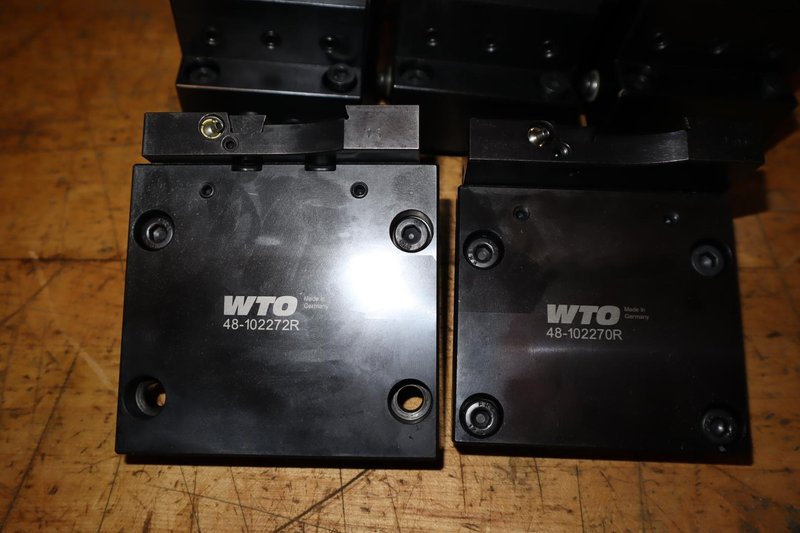 WTO Cut Off Holder 48-102272R (2) &amp; GlobalCNC 1” ID 2&quot; CL Static Tool Block QT200-8425 (3)- Auction Item