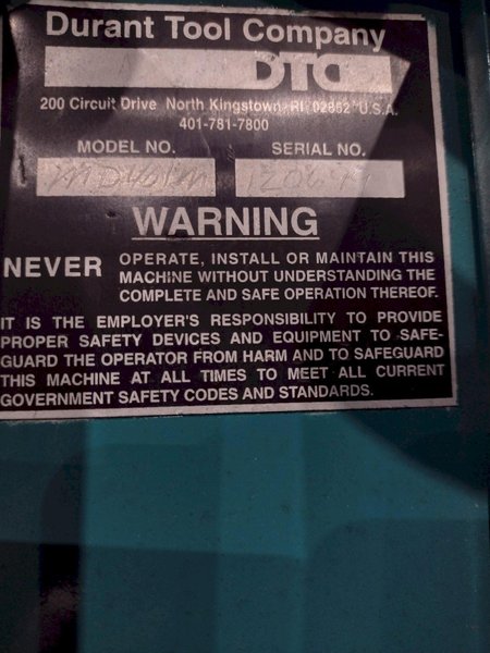 4,000 LB X 16" DURANT MODEL #MD-401-M MOTORIZED UNCOILER COIL REEL: YOBRO #24499