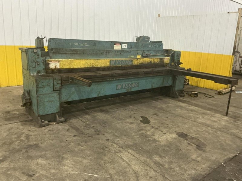 10' X 1/4" WYSONG MODEL #1025-F MECHANICAL POWER SQUARING SHEAR: YOBRO #25202