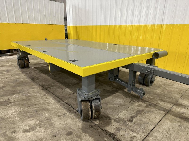 10,000 LBS X 120” X 78” HEAVY DUTY ROLLING TRANSFER CARTS: STOCK #19976