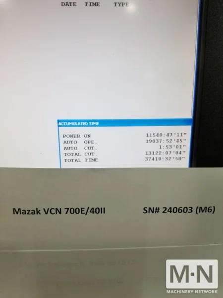 MAZAK Nexus VCN 700E-II CNC Vertical Machining Center