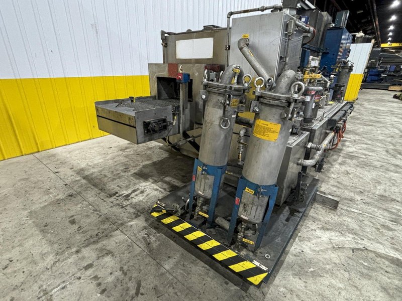 24&quot; W X 11&quot; H RANSOHOFF 3-STAGE STAINLESS STEEL PASS THROUGH BELT CONVEYOR PARTS WASHER, 2003, ELECTRIC HEAT: STOCK #22020