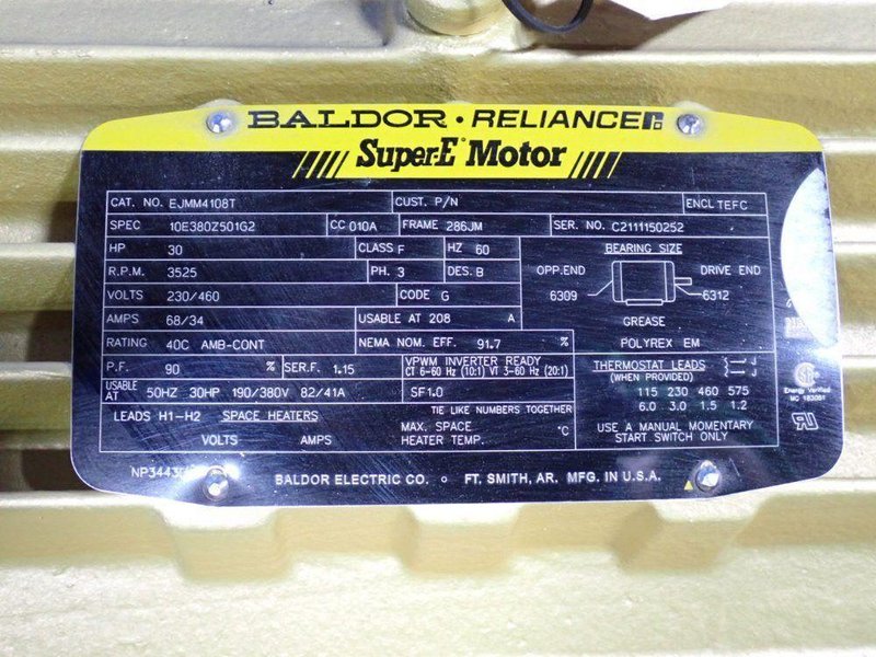 BALDOR 30 HP MOTOR  -  EJMM4108T