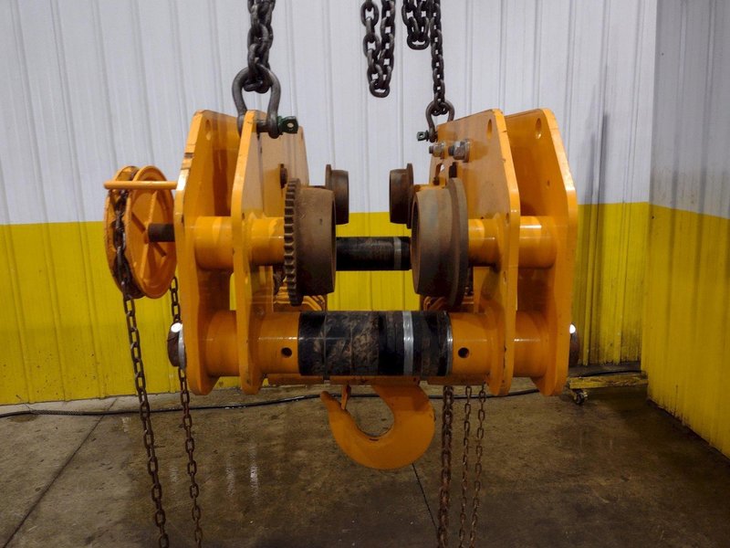 10 TON HARRINGTON MODEL #SHB100 CHAIN HOIST &amp; TROLLY: YOBRO #25080