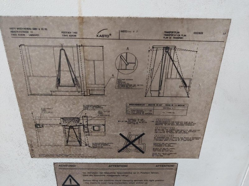 KASTO BILLET SAW TYPE KASTO TEC A7