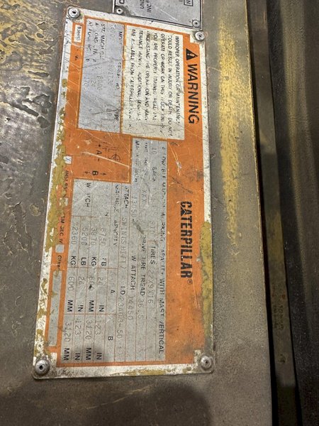 8000 LBS CAT MODEL T80D LP GAS FORKLIFT: STOCK #77665