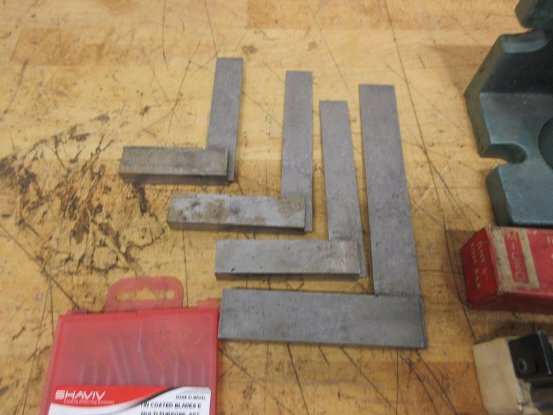 Machinist Set Up Tools, 4 - 7" Squares, Edge Finders, Micro 5" Sine Bar, Horizontal/Vertical 5C Collet Fixture, 4" x 4" Angle Fixture, 1-2-3 Blocks, 6" x 1/8" Parallel Set- Auction Item