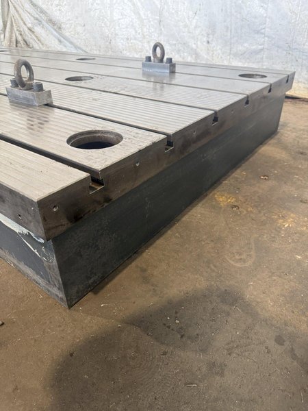 59" WIDE X 138" LONG X 12" TALL T-SLOTTED FLOOR PLATE. STOCK #0543426