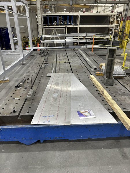 28&#039; x 7&#039; x 13&quot; Thick Cast Iron Floor Plate